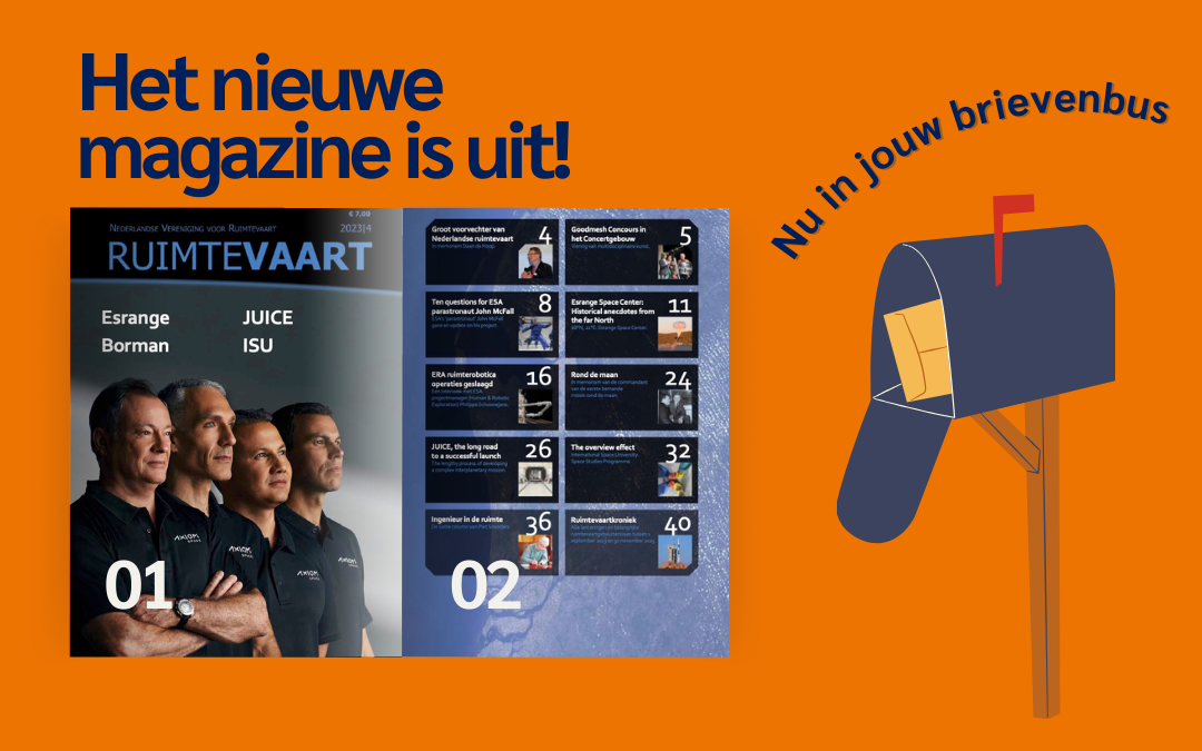 Aankondiging van de volgende editie van ons magazine Ruimtevaart’